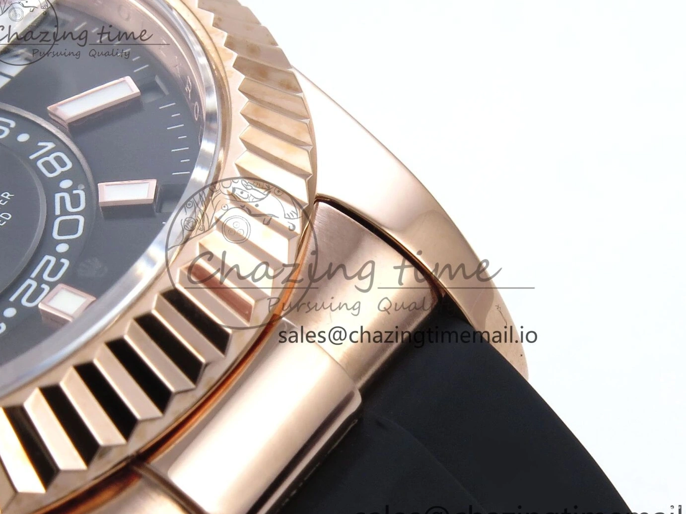 0104 Sky-Dweller 336235 RG ZF 1:1 Best Edition Gray Dial on Oysterflex Strap A23J (Gain Weight) SportInspired 908